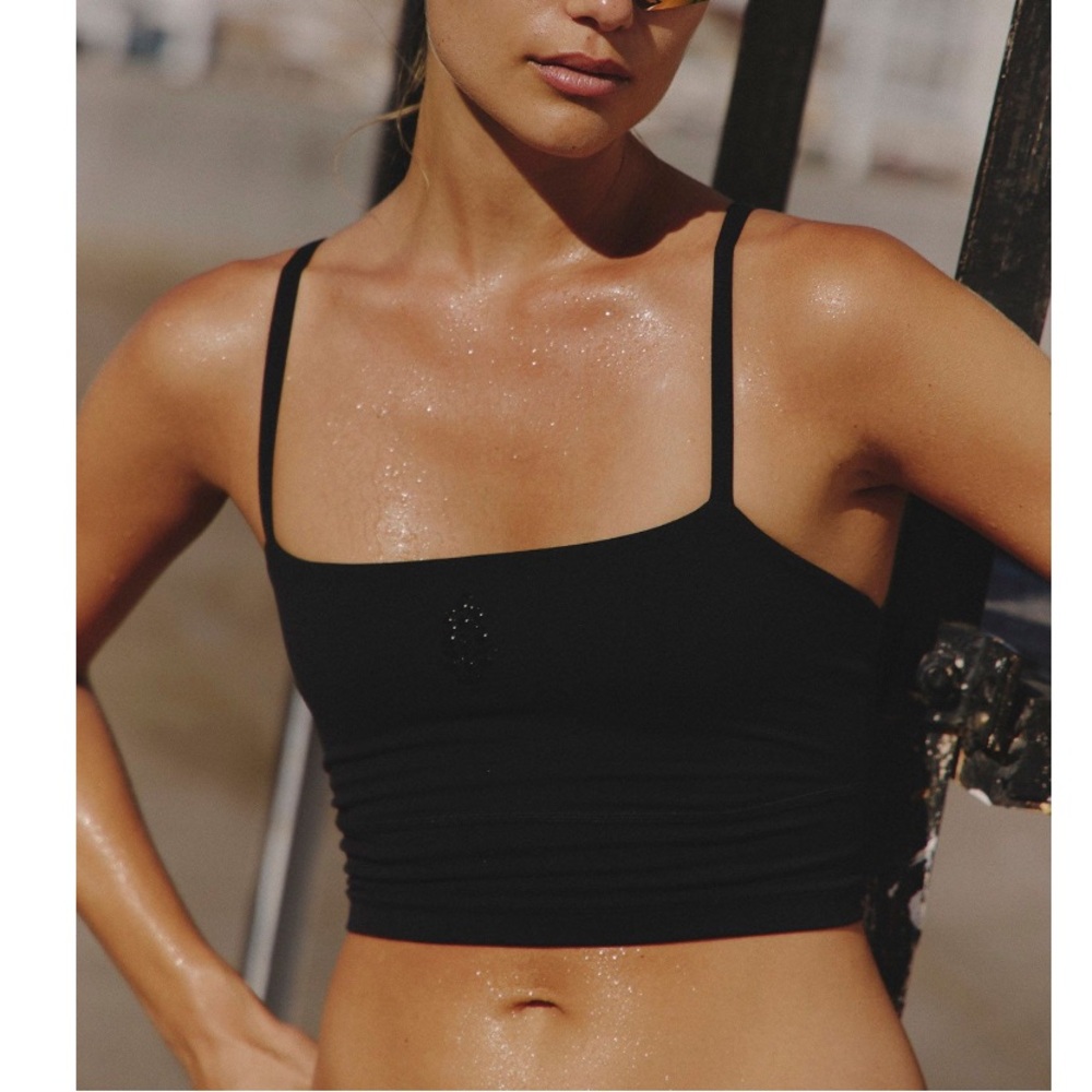 NWT FP Movement Never Better Bandeau Bra Black Medium